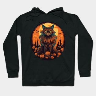 Somali Cat Halloween, Cat Lover Hoodie